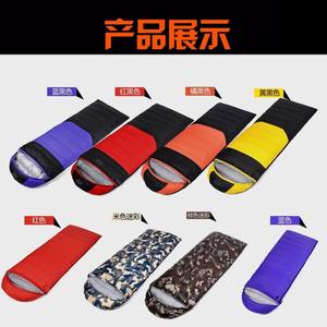 Outdoor Envelope <b>Sleeping</b> <b>Bag</b> Adult Size Spliceable Double Use Warm Thick <b>Winter</b> Fleece Zip Off Water Resistant - Product Image 4