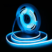 400LEDs/M 5MM estrecho Flexible solo COB LED tira azul hielo alto CRI IP20 interior DIY decoración paisaje para regulable DC5V 24V