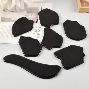 SPA acupuntura raspado cuerpo pie espalda cara cuello masajeador belleza Guasha tablero negro Bian piedra Gua Sha herramientas de masaje - Product Image 2