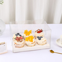 Emballage de cupcake transparent boîte en plastique compartiment boîte à muffins portable dessert cuisson takeway boîte transparente