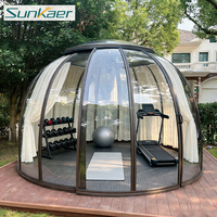 Abri Igloo en conteneur en polycarbonate étanche pour maison ovale extérieure avec conception de dôme rotatif moderne pour hôtels