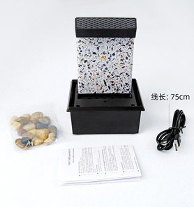 <span class=keywords><strong>Fontaine</strong></span> d'eau miniature de table facile à utiliser pour la maison, <span class=keywords><strong>fontaine</strong></span> d'eau zen de méditation intérieure avec un son apaisant de l'eau - Product Image 4