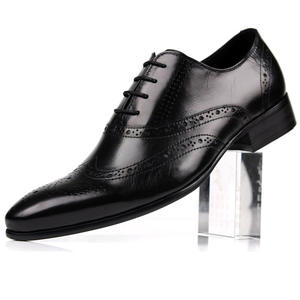 Chaussures Richelieu Pointues en Cuir Véritable de Bœuf à Enfiler, Semelle Extérieure en Caoutchouc Antidérapante, Soutien de la Voûte Plantaire, Imperméables pour Hommes, Idéales pour le Bureau et la Carrière - Product Image 3