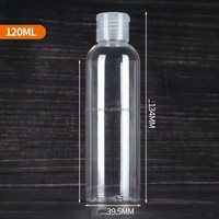 Bouteilles en plastique en forme de cylindre avec bouchon à vis pour contenants de voyage, sérum pour la peau, shampoing, cosmétiques, lotion, PET