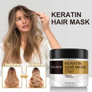 Achetez via l'agent 1688 : Masque capillaire à la kératine personnalisé OEM/ODM, traitement hydratant pour le cuir chevelu, masque capillaire biologique au collagène – Agent de sourcing - Product Image 4