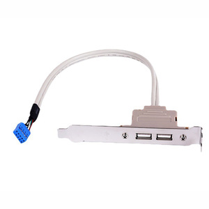 Soporte de Panel Trasero USB de Dos Puertos, Cable de Extensión para Ranura PCI de Caja de PC, para Placa Base de Escritorio - Product Image 1