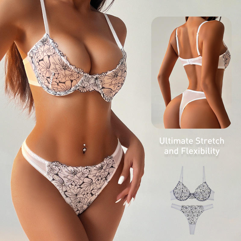 Wholesale New Arrival Beautiful Women's Lingerie Set Sexy Lace Ladies Underwear Set Women's Underwear Set Custom OEM Supplier