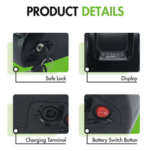 맞춤형 리튬 이온 배터리 12v 24v 36v 48v 60v 72v 10ah 20ah 30ah 리튬 전기 Ebike 배터리 팩 - Product Image 2