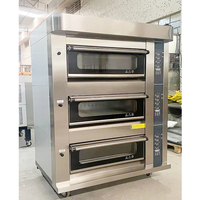 Four à pain à pizza commerciale four de cuisson Gad 3 ponts 6 plateaux four de boulangerie équipement de cuisson Machine