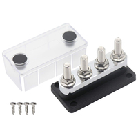 Barre omnibus 600A, bloc de distribution d'alimentation 4 pôles, en cuivre T2 nickelé, avec fenêtres amovibles anti-vibration pour véhicules automobiles et camions