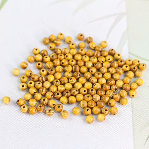 Mini perles d'espacement rondes en bois de rose naturel de 4 mm pour la fabrication de bijoux et accessoires DIY - Product Image 3