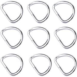 Correa de seguridad para cubierta de piscina con anillo en D de acero inoxidable, de 1.7 pulgadas de largo, paquete de 10 para piscinas enterradas - Product Image 6