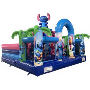 Château gonflable personnalisé Stitch à <span class=keywords><strong>vendre</strong></span> - Château gonflable à thème Stitch avec toboggan - Product Image 2