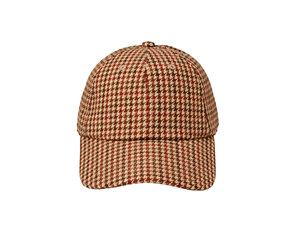 Breathable Wool Baseball Hat - Customizable Plaid 6-Panel for Men/Women - Product Image 3