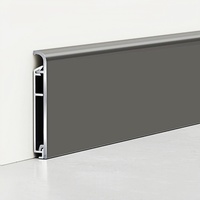 Profilé d'habillage moderne en aluminium pour plinthe LED pour décoration murale