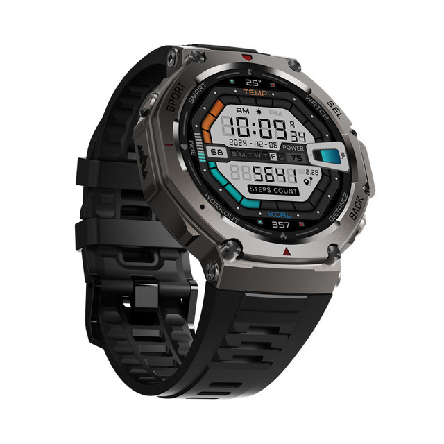 DM58 Smartwatch with AMOLED Display, Bluetooth Calling, GPS, Altitude, Barometer, Compass, 5ATM Waterproof, NFC