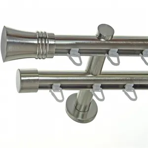 MYSURE Hot Sales Metal Curtain Rod With Resin Curtain Finials And Aluminum Brackets 28 MM Curtain Poles Supplier