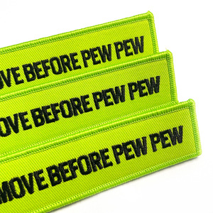 Porte-clés tissé personnalisé avec votre logo, échantillon gratuit, étiquette de vol économique - Product Image 3