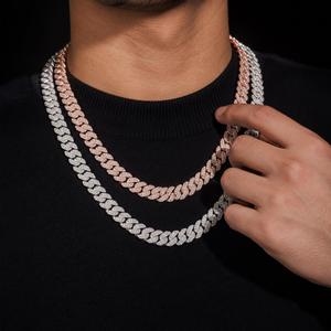Collar de Cadena Miami Cuban Link de 10mm, Chapado en Rodio, Plata 925, con Moissanita VVS Certificada GRA, Estilo Hip Hop Iced - Product Image 4