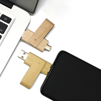 Pendrive de Madera Tipo-C 2.0 de 8GB, 16GB, Memoria USB-C de 32GB, 64GB