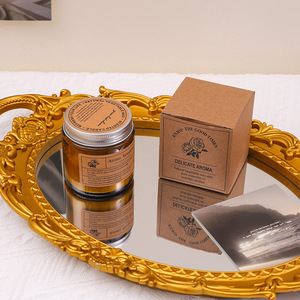 Bougie parfumée pour la maison de couleur marron, sans fumée et romantique, fabriquée en cire de soja, idéale comme cadeau de fête - Product Image 4