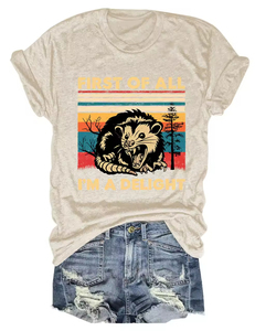 T-shirt décontracté pour homme 100 % coton, col rond, imprimé graphique amusant, légèrement extensible, lavable en machine, style streetwear estival - Product Image 2