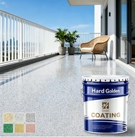 Revêtement de sol époxy auto-nivelant effet marbre, peinture liquide colorée résistante à l'usure pour application au sol