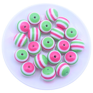 Cuentas de Resina Redondas Gruesas a Granel, 20 mm, 100 Piezas, Color Azul, Morado y Blanco, para Hacer Joyas, Collares y Pulseras - Product Image 4