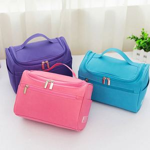 Sac de toilette personnalisé avec logo, motif bonbon, fermeture éclair, tissu Oxford imperméable, avec poignée, pour femmes, organiseur de maquillage de voyage - Product Image 1