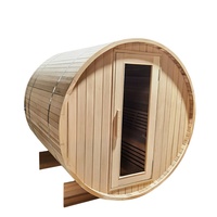 Sauna Inframerah Kayu Solid Modern Kustom Fenya untuk 2 Orang dengan Pintu Samping - Penggunaan di Villa