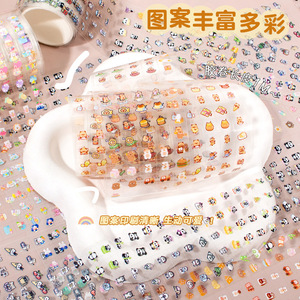 Colored Light Mini Pull-out Stickers 4 Random Colors Hand-drawn Cartoon Durable For Journal Kids Gift - Product Image 4