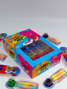 Vente en gros de 20g de bonbons gommeux fruités gelée aigre dans une boîte de <span class=keywords><strong>sauce</strong></span> Halal certifié bonbons sucrés en vrac - Product Image 5