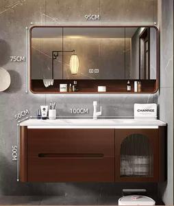 Nouvelle dalle de roche de style chinois cintrage à chaud un bassin bassin en céramique armoire de salle de bain combinaison toilette table de lavage - Product Image 6