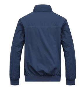 Chaqueta de Motociclista para Hombre, Nueva Moda Otoñal, Color Sólido, Resistente al Viento, Ecológica, con Cierre, Tejido de Spandex/Poliéster, Uniforme de Trabajo - Product Image 6