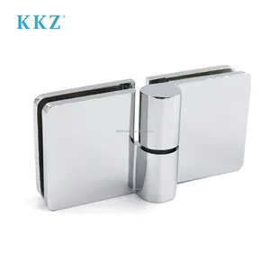 Kkz יצרן פליז יצוק פליז עם עלייה ונפילה מנגנון עלייה 180 מעלות זכוכית כדי מקלחת דלת זכוכית שתי דרך צירים הרמה