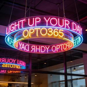 Conception libre 12V cercle 360 degrés LED néon suspension personnalisée plafond rond enseigne au néon pour décor <span class=keywords><strong>de</strong></span> barre <span class=keywords><strong>de</strong></span> jeu - Product Image 4