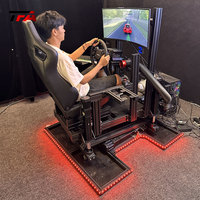 Simulateur profil aluminium volant personnalisé Cockpit simulateur de jeu de conduite superbe Cockpit avec vraie chaise course
