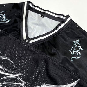 Maillot de football américain surdimensionné personnalisé en polyester, imprimé, en mesh respirant, pour jeunes sportifs - Product Image 4