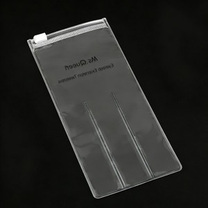 Sacchetto in PVC Riciclabile Personalizzato con Chiusura a Zip <span class=keywords><strong>e</strong></span> Linguetta, Non Stampato, con Logo Personalizzato, Chiusura Scorrevole, per Organizzatore di Fermagli per Capelli - Product Image 2