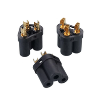 Connecteur à sertir QQX C5 en laiton à 3 broches pour câble d'alimentation Mickey Mouse, noyau interne pour adaptateur de chargeur d'ordinateur portable