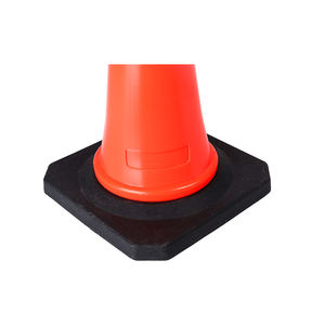 शीर्ष 500 मिमी ऊंचाई पे यातायात सड़क सुरक्षा संकेत काले आधार के साथ परावर्तक पोर्टेबल आउटडोर शंकु - Product Image 4