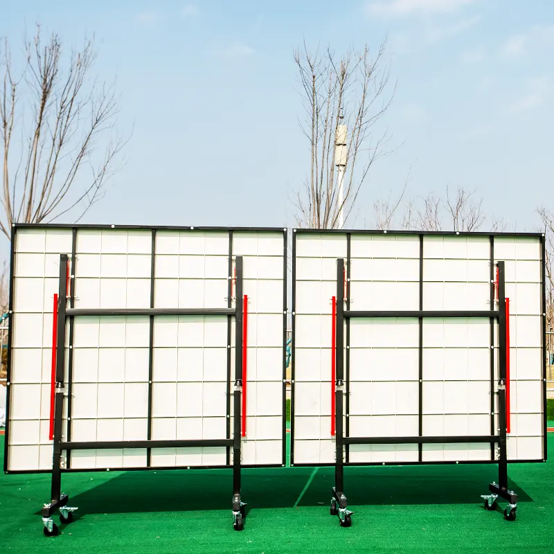 Mesa de ping pong plegable portátil con Red, mesa de tenis de mesa de 12mm para interiores