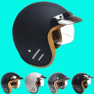 <span class=keywords><strong>Casque</strong></span> de <span class=keywords><strong>moto</strong></span> rétro certifié 3C - <span class=keywords><strong>Casque</strong></span> ouvert 3/4 pour motos Cruiser, unisexe et toutes saisons, <span class=keywords><strong>homologué</strong></span> DOT/ECE - Product Image 1
