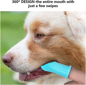 Nouvelle brosse à dents transfrontalière pour animaux de compagnie nettoyage des dents <span class=keywords><strong>chaton</strong></span> coupe les doigts soins des chiens brosse en silicone - Product Image 4