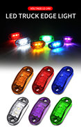 Feu de position latéral 12-24V 3W à 2 LED, multicolore, pour camion, remorque, fourgonnette, indicateur de dégagement latéral