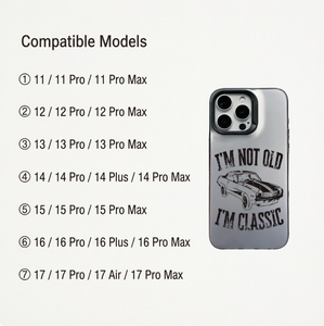 เคสโทรศัพท์ลายเส้นรถวินเทจเรโทรแบบด้าน TPU พร้อมคำพูด 'I'M CLASSIC' ป้องกันแรงกระแทกสำหรับ iPhone 17 16 15 14 13 <span class=keywords><strong>Pro</strong></span> <span class=keywords><strong>Max</strong></span> - Product Image 3