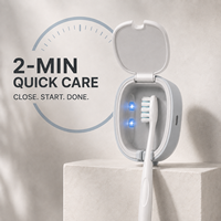 Étuis de brosse à dents personnalisables pour la maison et les voyages, support mural USB portable pour la désinfection des têtes de brosse à dents individuelles