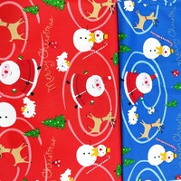 Bedruckter Weihnachtsstoff 100% Baumwoll-Twill-Stoff Quiltstoff Weihnachtsdeko-Zubehör DIY Nähpatchwork