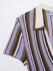 SHENZHU Nouveautés d'été en gros : Polo à manches courtes pour <span class=keywords><strong>femme</strong></span> avec col rayé, Robe 8779141 - Product Image 3