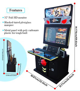 MAKER 6 Styles Usine Directe 32 LED Dragon Fist Armoire Vide <span class=keywords><strong>Jeu</strong></span> d'arcade Armoire de jeux à pièces Machine d'arcade classique - Product Image 5